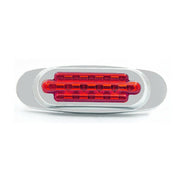 12-24V 16 LEDs Electroplating Side Lights Side Tail Lights Cargo Truck Modification Light, Colour: Red (High and Low Light 3 Lines)