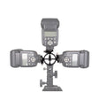 2 PCS Round Field 3 Triple Head Hot Shoe Mount Adapter Flash Holder Bracket Light Stand Holder - free shipping - PMC TechLife - Order now!