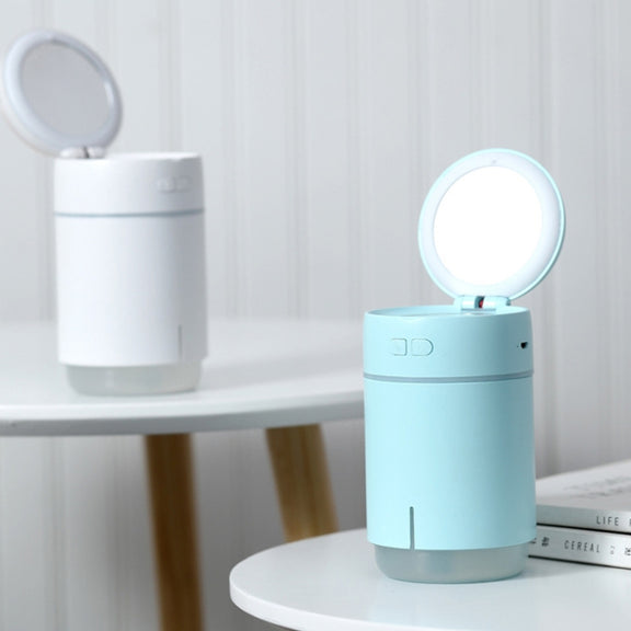 K005 Portable Hydrating LED Fill Light Makeup Mirror USB Mini Humidifier(White)