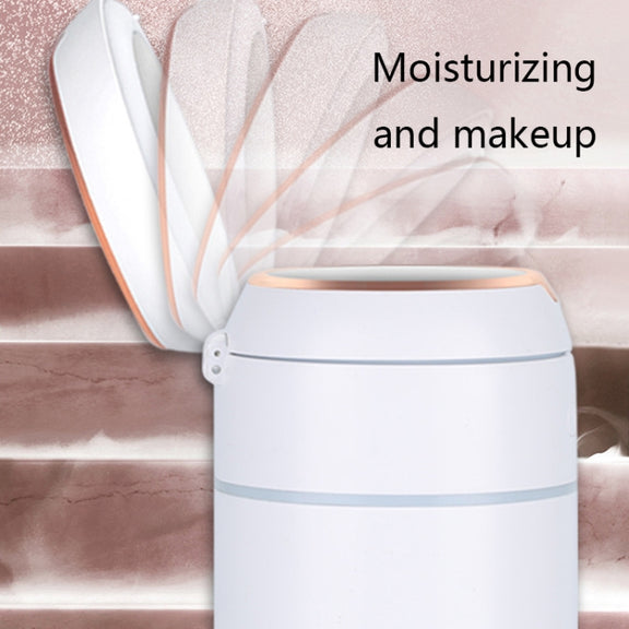 K005 Portable Hydrating LED Fill Light Makeup Mirror USB Mini Humidifier(Pink)