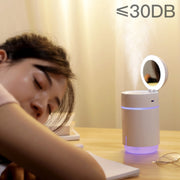 K005 Portable Hydrating LED Fill Light Makeup Mirror USB Mini Humidifier(Blue)