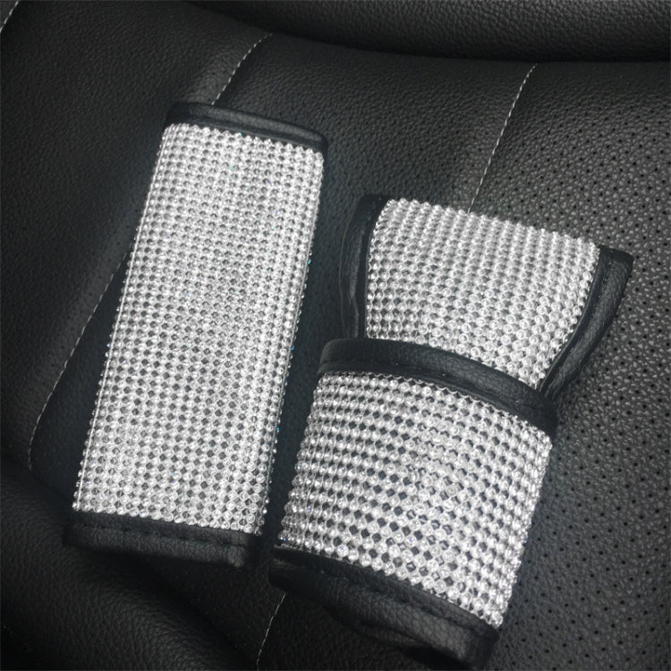 2 PCS Car Diamond-Studded Interior Products Personalized Protective Sleeve Gear Cover