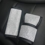 2 PCS Car Diamond-Studded Interior Products Personalized Protective Sleeve Gear Cover