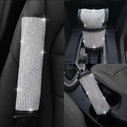 2 PCS Car Diamond-Studded Interior Products Personalized Protective Sleeve Gear Cover