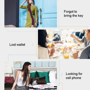 2 PCS  HYC-05 Round Bluetooth Anti-Lost Device Mobile Phone Key Two-Way Object Finding Alarm( Pink)