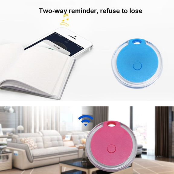 2 PCS  HYC-05 Round Bluetooth Anti-Lost Device Mobile Phone Key Two-Way Object Finding Alarm( White)