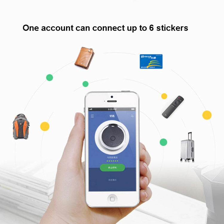 2 PCS  HYC-05 Round Bluetooth Anti-Lost Device Mobile Phone Key Two-Way Object Finding Alarm( Blue)