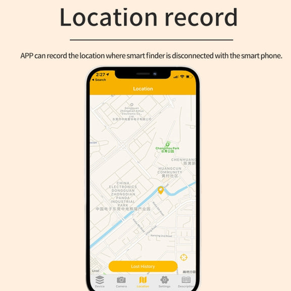 HYC-S9 2 PCS Round Bluetooth Object Finder Mobile Phone Tracking Locator Anti-Lost Two-Way Alarm(Pink)