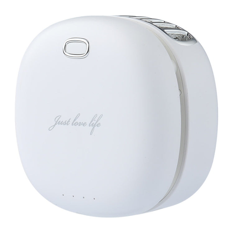 Lazy Hanging Neck Small Fan Usb Rechargeable Mini Portable Leafless Fan(White)