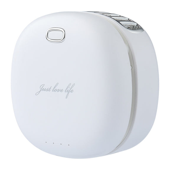 Lazy Hanging Neck Small Fan Usb Rechargeable Mini Portable Leafless Fan(White)