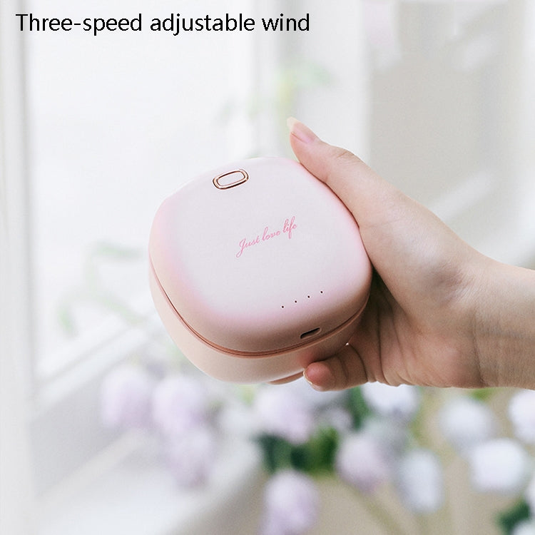 Lazy Hanging Neck Small Fan Usb Rechargeable Mini Portable Leafless Fan(White)