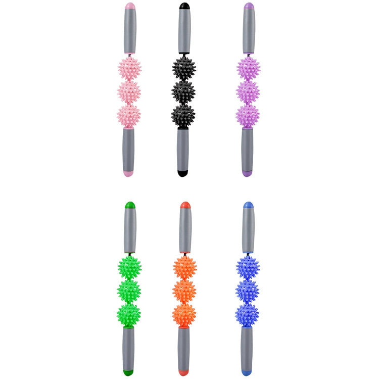 3 in 1 Eva Foam Roller Hollow Muscle Relaxation Roller Yoga Column Set, Length:  33cm (Blue Crescent)