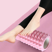 3 in 1 Eva Foam Roller Hollow Muscle Relaxation Roller Yoga Column Set, Length:  33cm (Blue Crescent)