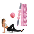 3 in 1 Eva Foam Roller Hollow Muscle Relaxation Roller Yoga Column Set, Length: 33cm (Pink Crescent) - free shipping - PMC TechLife - Order now!