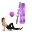 3 in 1 Eva Foam Roller Hollow Muscle Relaxation Roller Yoga Column Set, Length: 33cm  (Purple Crescent) - free shipping - PMC TechLife - Order now!