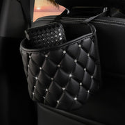 Car Seat Back Storage Bag Personality Diamond-Studded Car Storage Net Bag Car Multi-Function Storage Bag