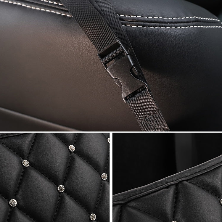 Car Seat Back Storage Bag Personality Diamond-Studded Car Storage Net Bag Car Multi-Function Storage Bag