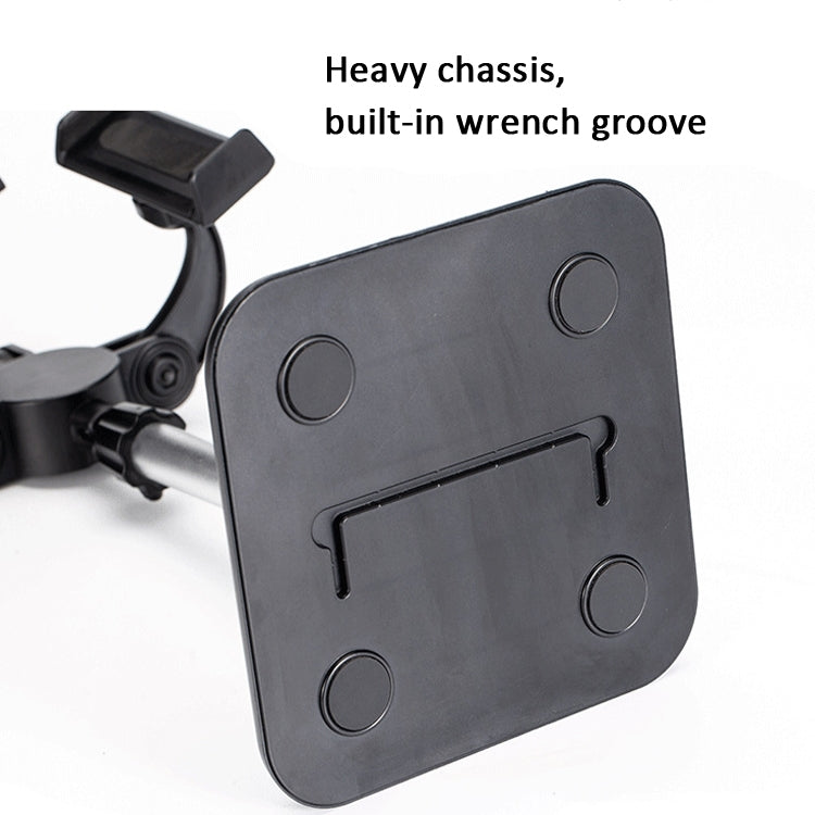 Telescopic Adjustment Live Frame Desktop Tablet Mobile Phone Bracket, Specification: K07 Three-seat With Fill Light (White)