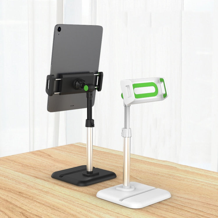 Telescopic Adjustment Live Frame Desktop Tablet Mobile Phone Bracket, Specification: K05 Flat Plate  (Black Green)