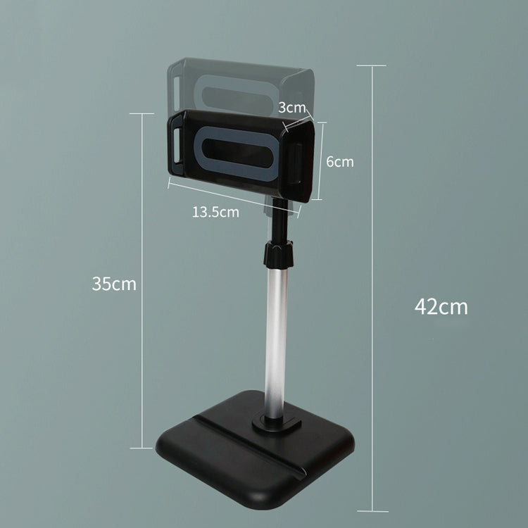 Telescopic Adjustment Live Frame Desktop Tablet Mobile Phone Bracket, Specification: K05 Flat Plate  (Black Green)