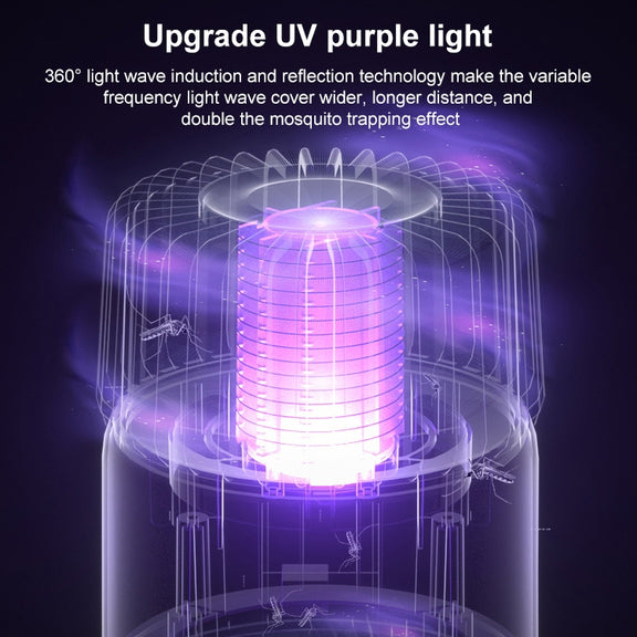 USB Photocatalyst Mosquito Killer Electrical Shock Two-In-One Mosquito Killer White Gold  (Electric Shock + Suction)
