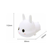 Cute Rabbit Pet Night Light Bedside Nursing Eye Protection Children Sleeping Silicone Lamp(Press Version)
