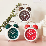 6016 Simple Bell Small Alarm Clock Students Learning Bedside Clock With Night Light(Green)