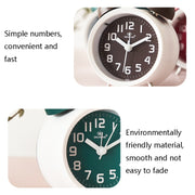 6016 Simple Bell Small Alarm Clock Students Learning Bedside Clock With Night Light(Red)