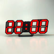6609 3D Stereo LED Alarm Clock Living Room 3D Wall Clock, Colour: Black Frame Red Light - Alarm Clocks by PMc TechLife | Online Shopping South Africa | PMc TechLife | Buy Now Pay Later Mobicred