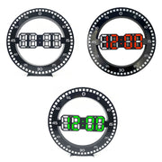 DS-3688L Living Room 3D Wall Clock Big Screen LED Electronic Clock, Colour: Black+Green