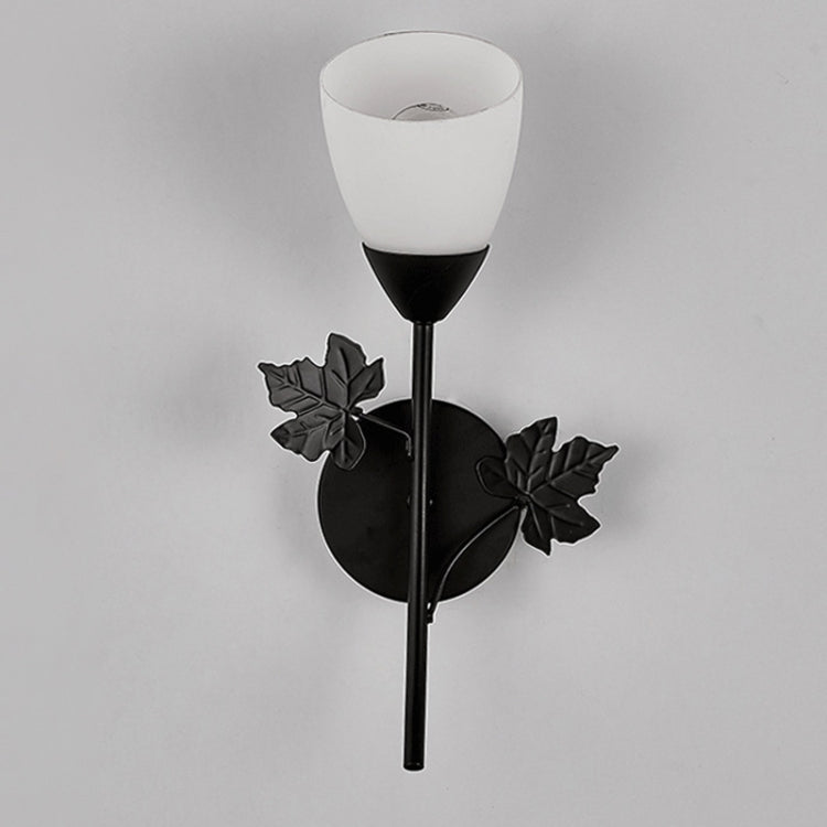 6014 Iron Wall Lights LED Bedroom Bedside Lights Postmodern Corridor Trump Light Hotel Restaurant Lighting, Power source: 5W White Light( Black Single Head)