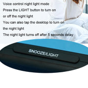 Color Screen Children Electronic Alarm Clock LCD Bedside Alarm Clock(Black Whale)