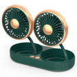 F303 Car USB Fan Car Shake Head Fan(Double Head Gold) - Heating & Fans by PMC TechLife | Online Shopping South Africa | PMC TechLife | Buy Now Pay Later Mobicred