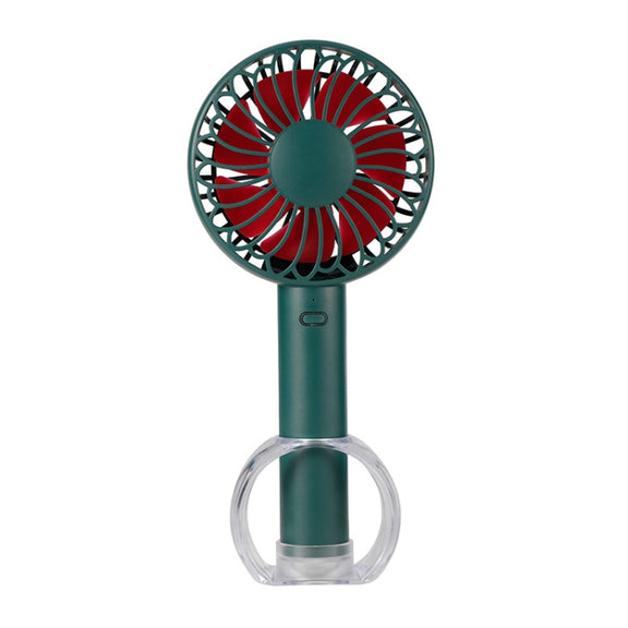 FS-H01 USB Portable Ultra-quiet Large Wind Hand-held Desktop Student Dormitory Household Mini Fan(Green)