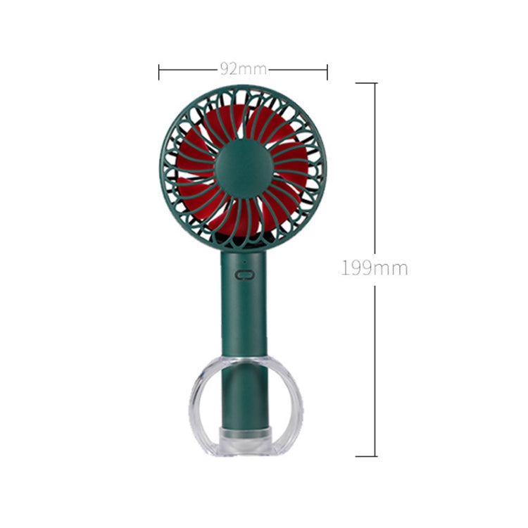 FS-H01 USB Portable Ultra-quiet Large Wind Hand-held Desktop Student Dormitory Household Mini Fan(Green)