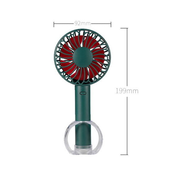 FS-H01 USB Portable Ultra-quiet Large Wind Hand-held Desktop Student Dormitory Household Mini Fan(White)