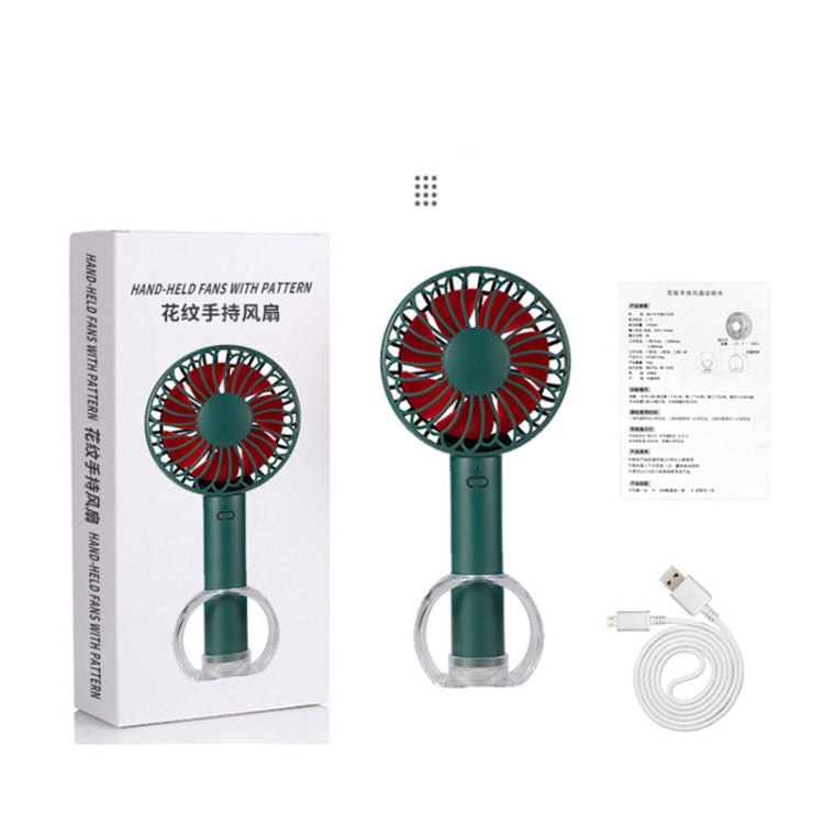 FS-H01 USB Portable Ultra-quiet Large Wind Hand-held Desktop Student Dormitory Household Mini Fan(Green)