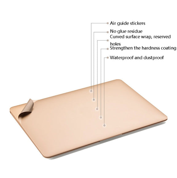 JRC Laptop Film Computer Top Shell Body Protection Sticker For MacBook Air 13.3 inch A1466 (2012
