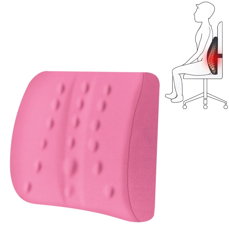 Lumbar Cushion Office Maternity Seat Cushion Car Lumbar Memory Foam Lumbar Pillow,Style: Standard (Pink)