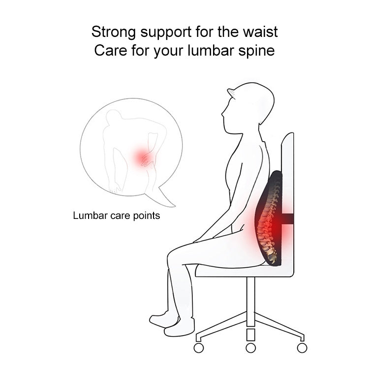 Lumbar Cushion Office Maternity Seat Cushion Car Lumbar Memory Foam Lumbar Pillow,Style: 3D (Blue)