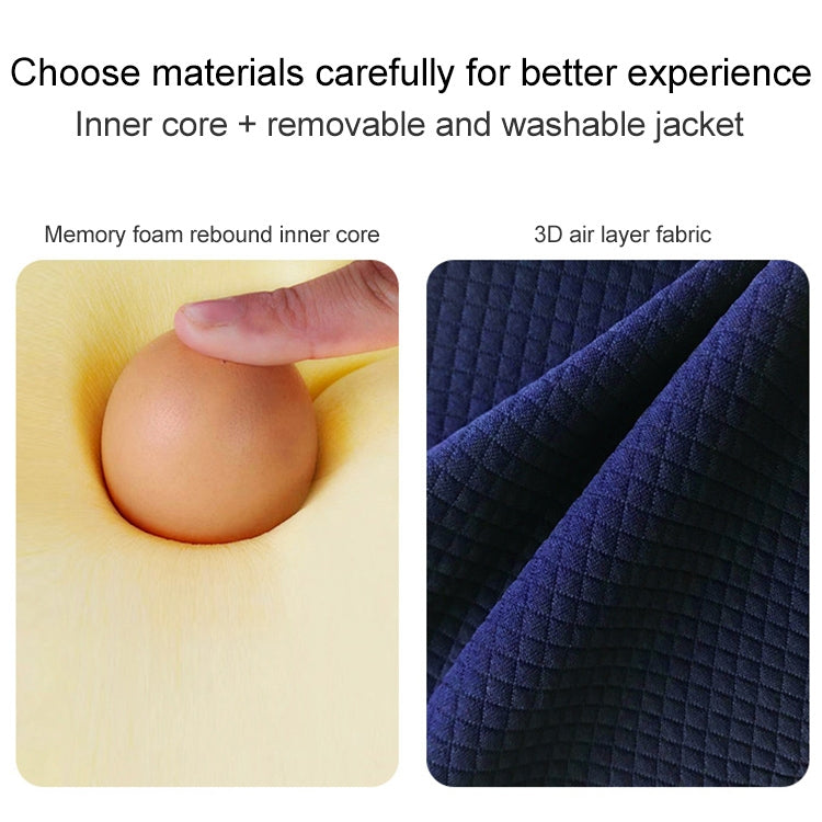 Lumbar Cushion Office Maternity Seat Cushion Car Lumbar Memory Foam Lumbar Pillow,Style: 3D (Blue)