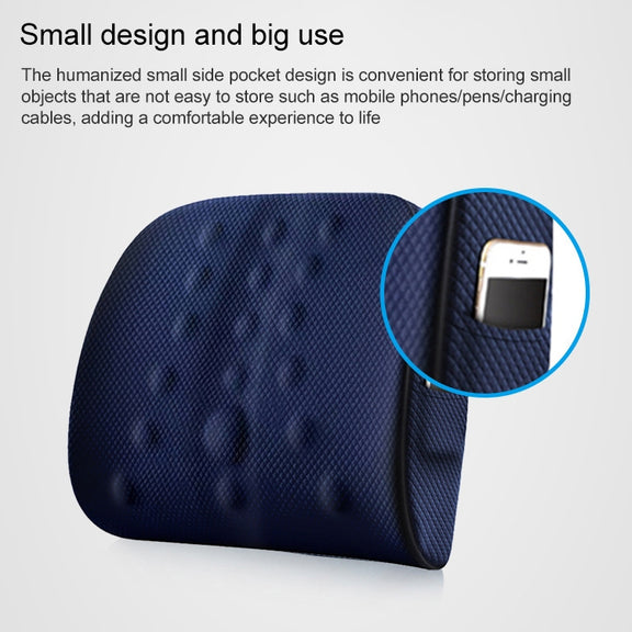 Lumbar Cushion Office Maternity Seat Cushion Car Lumbar Memory Foam Lumbar Pillow,Style: 3D (Blue)