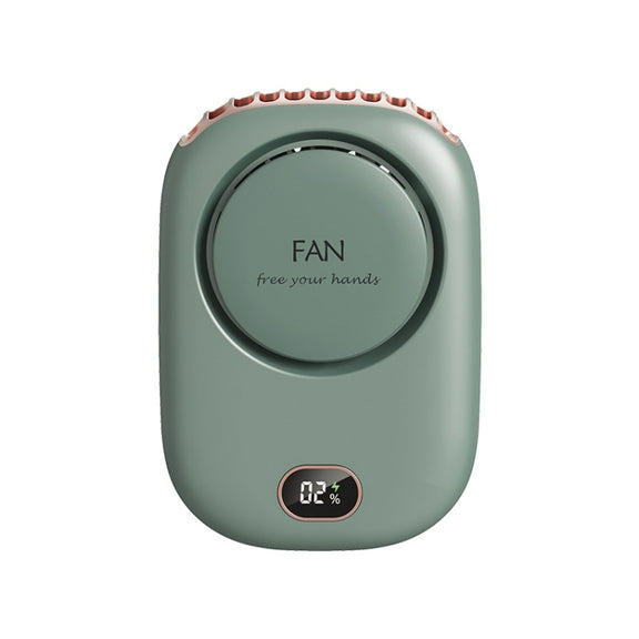 DQ203 Lazy Hanging Neck Fan USB Mini Desktop Large Wind Fan(Green)