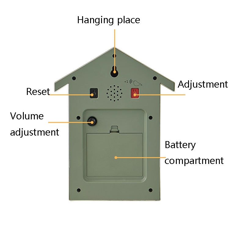 T60 Cuckoo Clock The Bird Reports On The Hour Clock, Colour: White