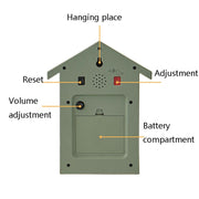 T60 Cuckoo Clock The Bird Reports On The Hour Clock, Colour: Green