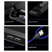 COOLCOLD RGB Notebook Radiator Six Fan Adjustable Laptop Cooling Base 5V Speed  Colorful Version