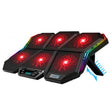 COOLCOLD RGB Notebook Radiator Six Fan Adjustable Laptop Cooling Base 5V Touch 12 Symphony Version - Cooling Pads by COOLCOLD | Online Shopping South Africa | PMC TechLife | Buy Now Pay Later Mobicred