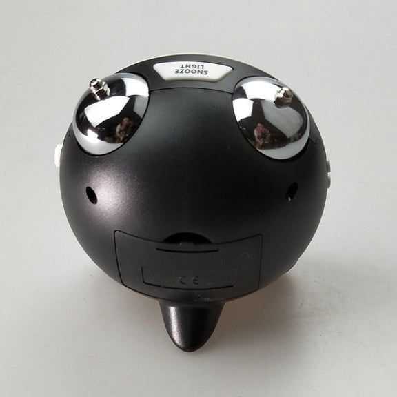 0705 Big Volume Simple Three-Dimensional LED Alarm Clock Mute Luminous Electronic Clock(Black Shell Orange)