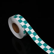 PVC Lattice Reflective Belt Generic Film Traffic Safety Facilities Anti-Collision Warning Stickers(Blue White)