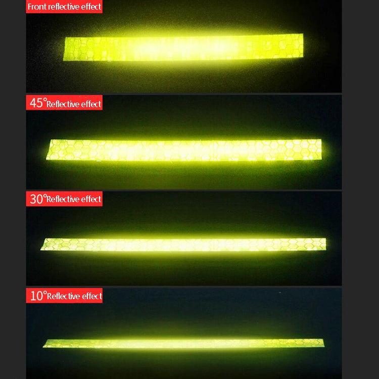 PVC Lattice Reflective Belt Generic Film Traffic Safety Facilities Anti-Collision Warning Stickers(Blue White)